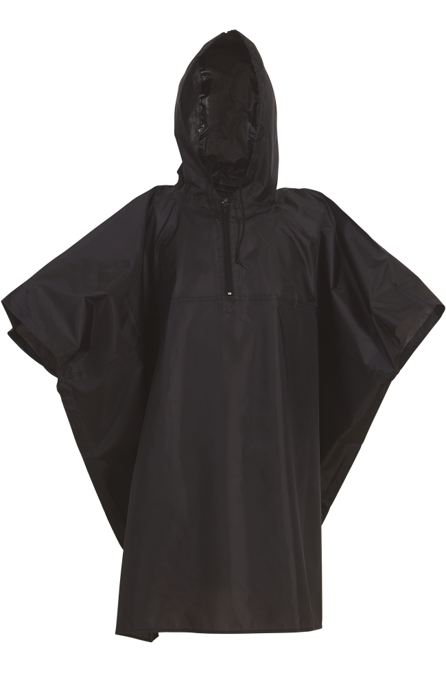 poncho adulte noir