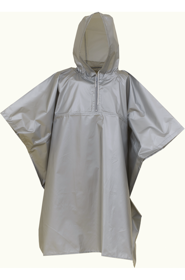 poncho adulte gris