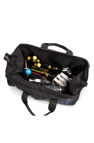 Sac à outils avec fond plastique bleu