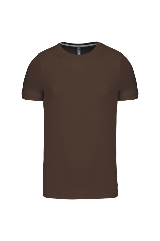 Tee-shirt col rond bio180 Kariban Homme chocolat