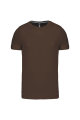 Tee-shirt col rond bio180 Kariban Homme chocolat