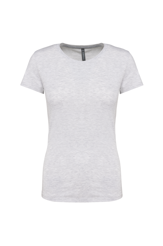 Tee-shirt col rond bio180 Kariban Femme gris