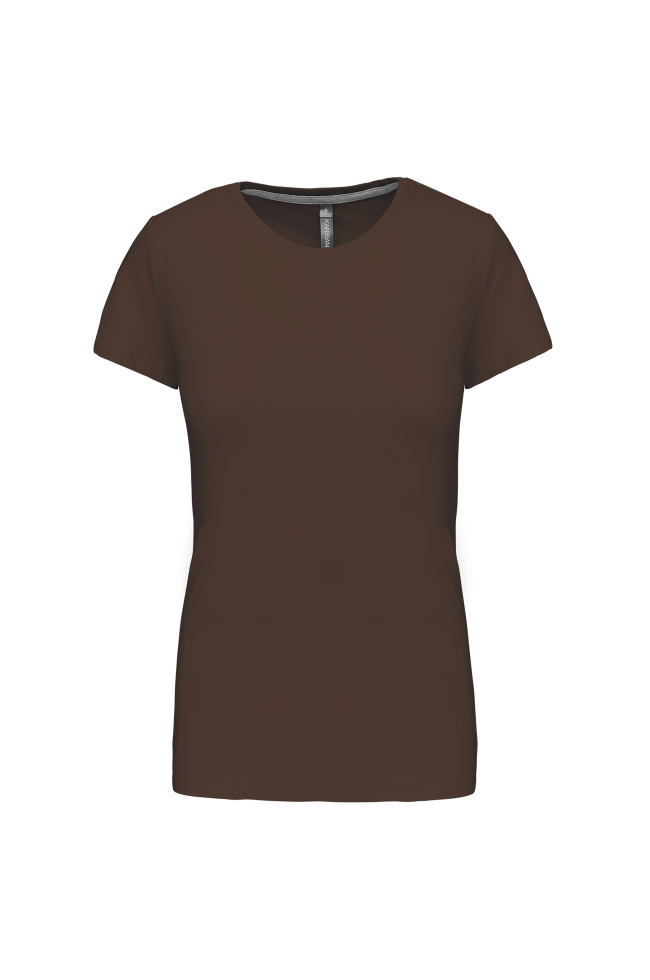Tee-shirt col rond bio180 Kariban Femme chocolat