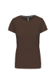 Tee-shirt col rond bio180 Kariban Femme chocolat