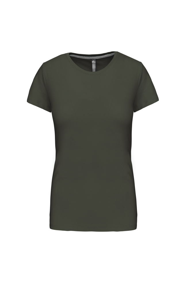 Tee-shirt col rond bio180 Kariban Femme dark kaki
