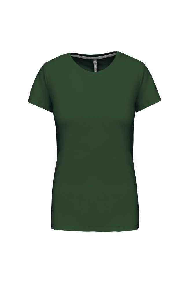 Tee-shirt col rond bio180 Kariban Femme vert