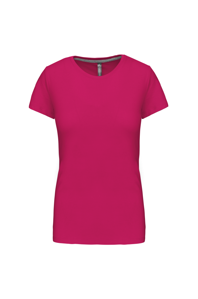 Tee-shirt col rond bio180 Femme fushia