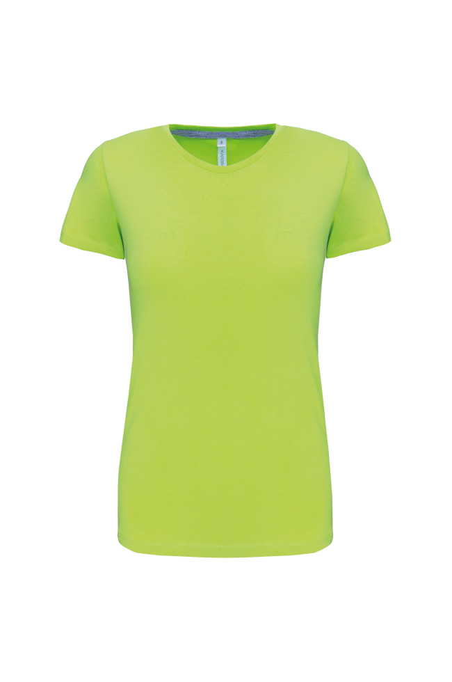 Tee-shirt col rond bio180 Femme vert pomme