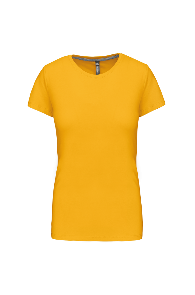 Tee-shirt col rond bio180 Femme jaune