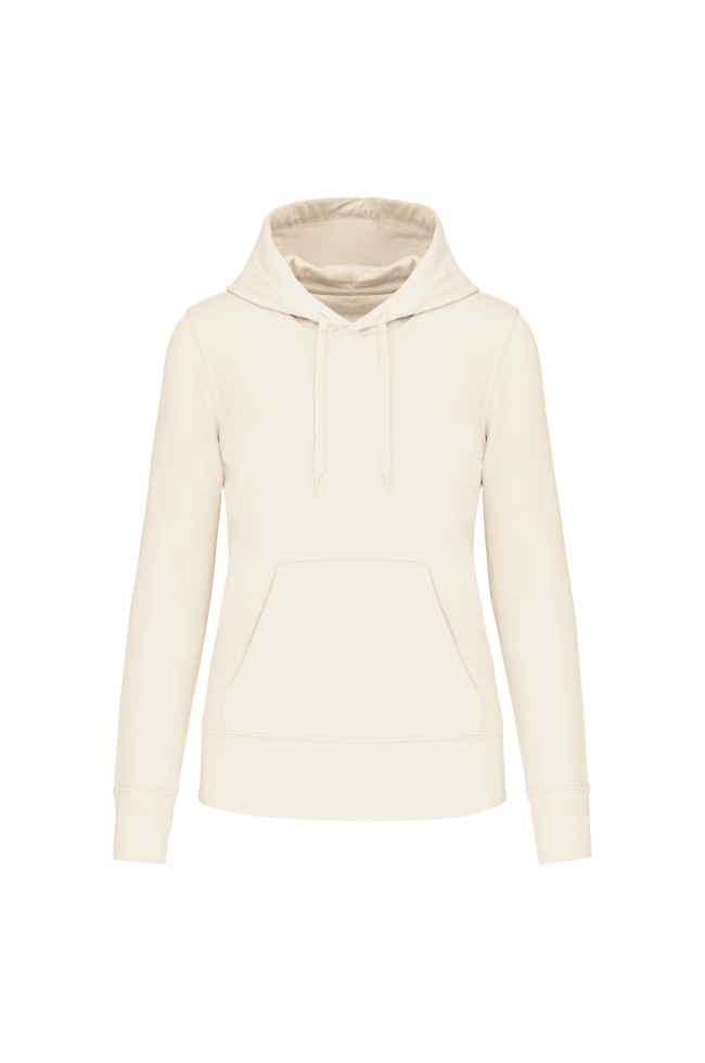 Sweat-shirt éco à capuche creme