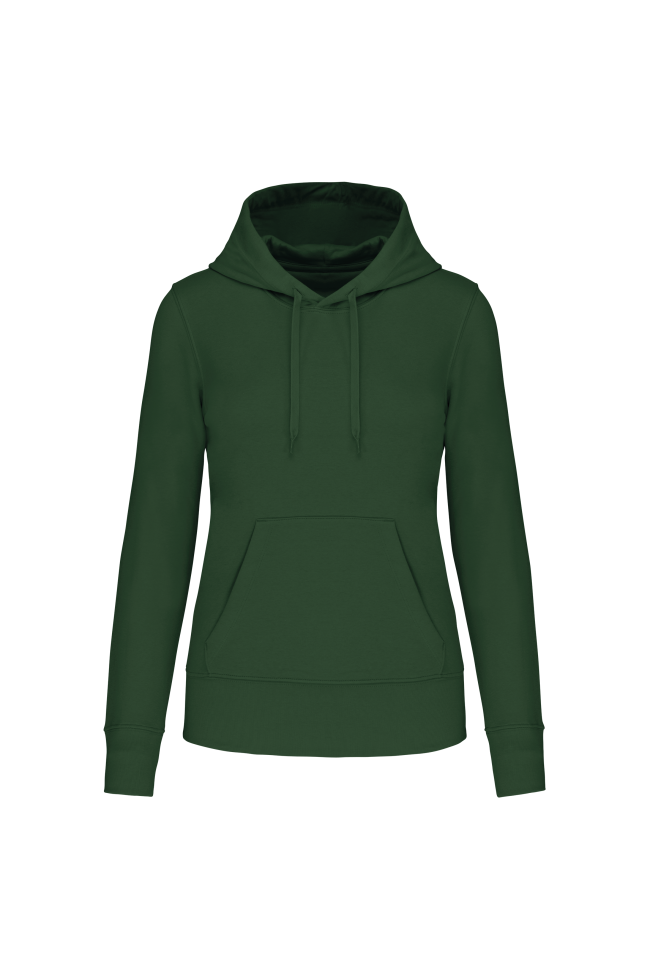 Sweat-shirt éco à capuche vert