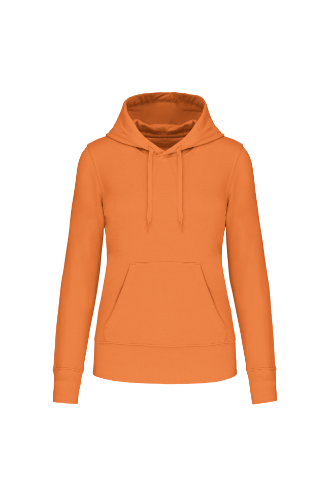 Sweat-shirt éco à capuche orange