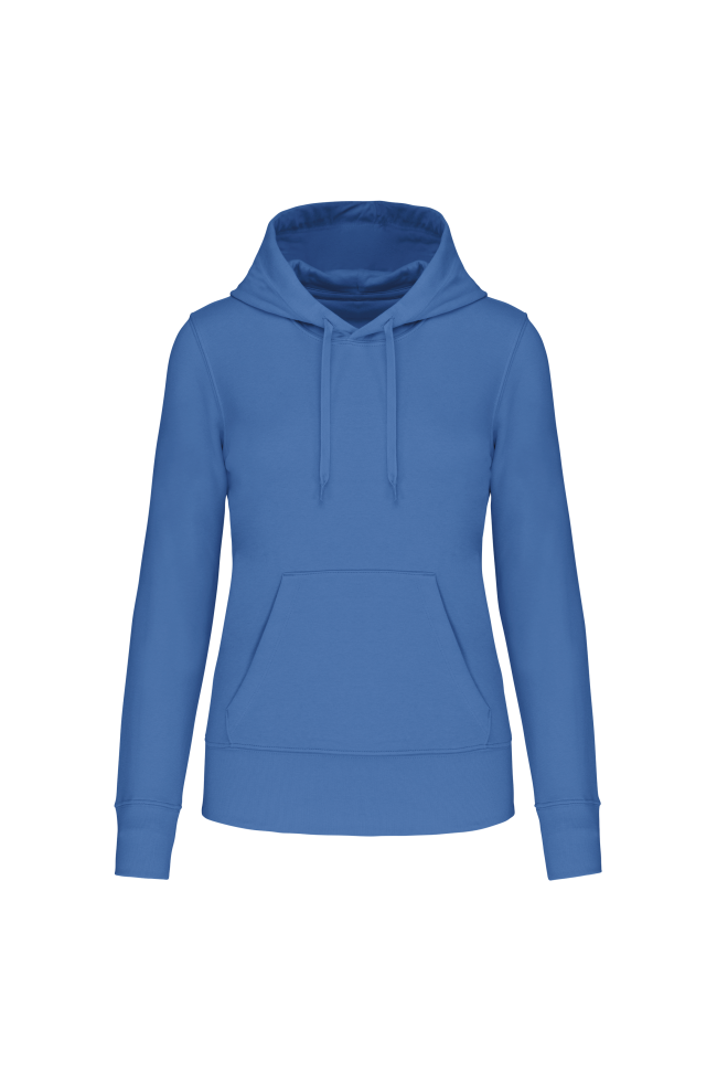 Sweat-shirt éco à capuche bleu
