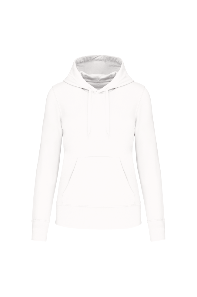 Sweat-shirt éco à capuche blanc