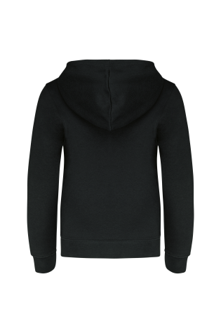 Sweat-shirt zippé capuche enfant noir