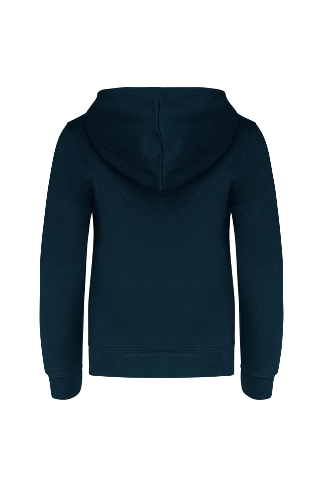 Sweat-shirt zippé capuche enfant navy