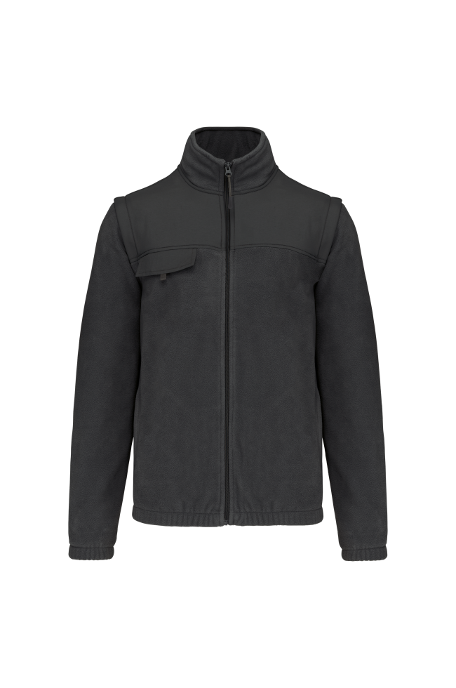 Veste polaire manches amovibles homme personnalisable