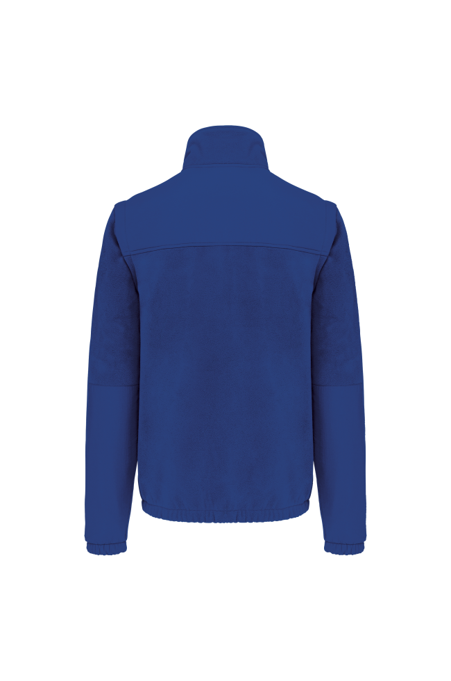 Veste polaire manches amovibles homme bleu