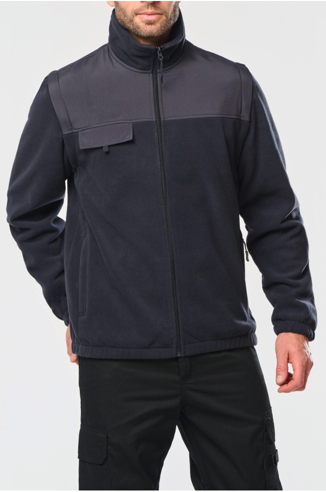 Veste polaire manches amovibles homme personnalisable