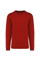 Sweat-shirt col rond rouge