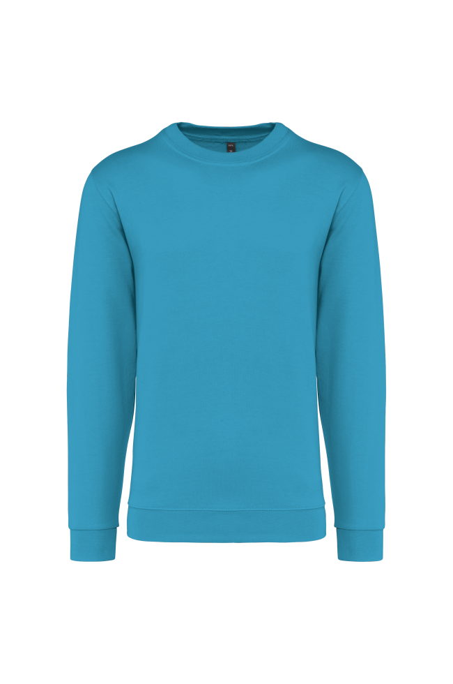 Sweat-shirt col rond bleu