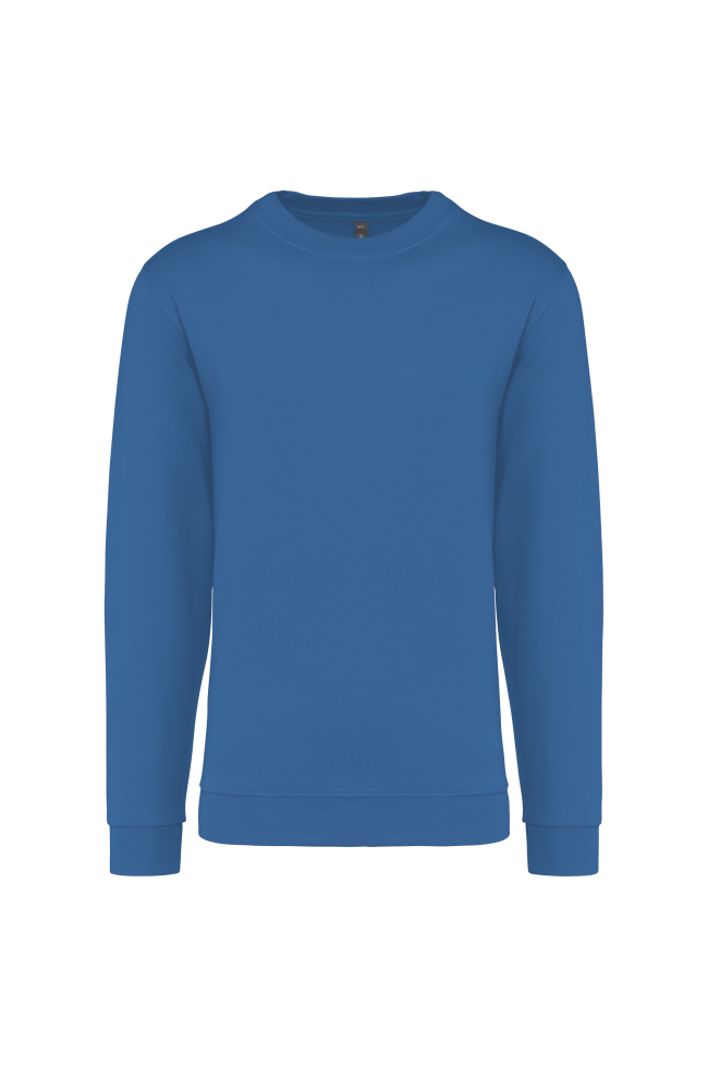 Sweat-shirt col rond bleu