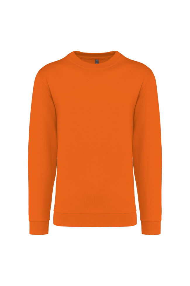 Sweat-shirt col rond orange