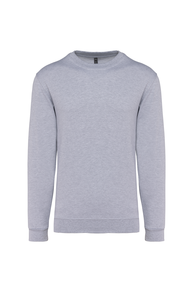 Sweat-shirt col rond gris