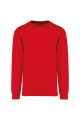 Sweat-shirt col rond rouge