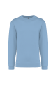 Sweat-shirt col rond bleu ciel