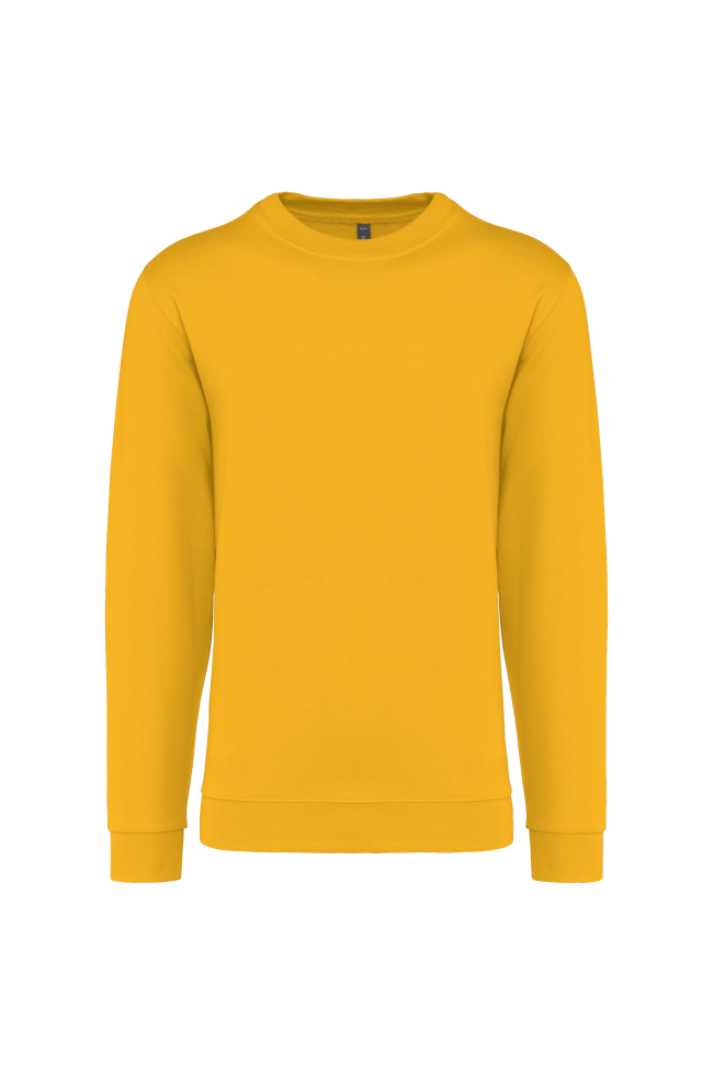 Sweat-shirt col rond jaune