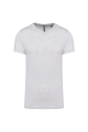 T-shirt col V manches courtes gris