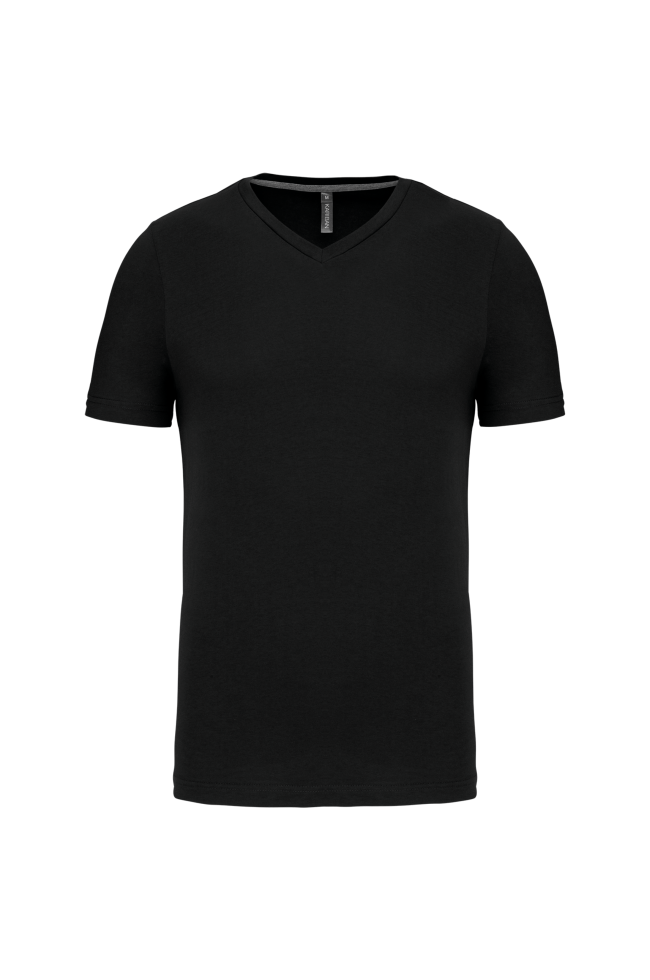T-shirt col V manches courtes noir