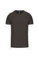 T-shirt col V manches courtes gris foncé