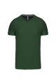 T-shirt col V manches courtes vert