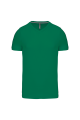 T-shirt col V manches courtes vert