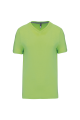 T-shirt col V manches courtes vert clair