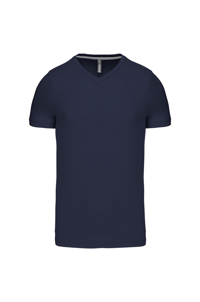 T-shirt col V manches courtes navy