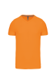 T-shirt col V manches courtes orange