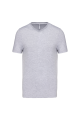 T-shirt col V manches courtes gris