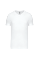 T-shirt col V manches courtes blanc