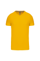 T-shirt col V manches courtes jaune
