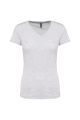 Tee-shirt col V gris