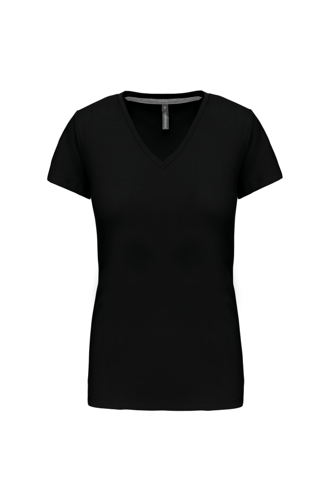 Tee-shirt col V noir