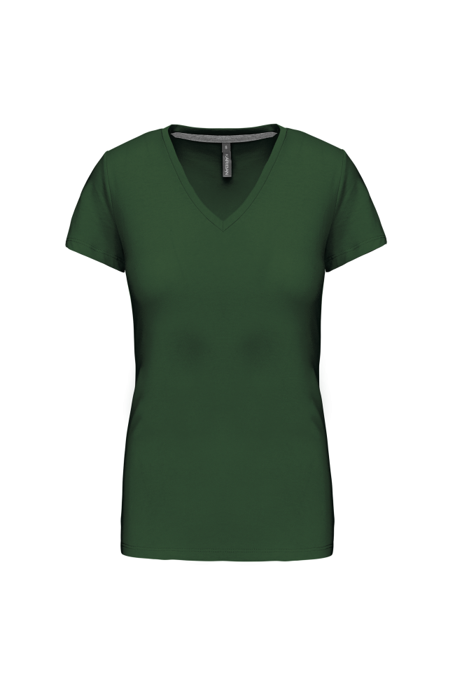 Tee-shirt col V green