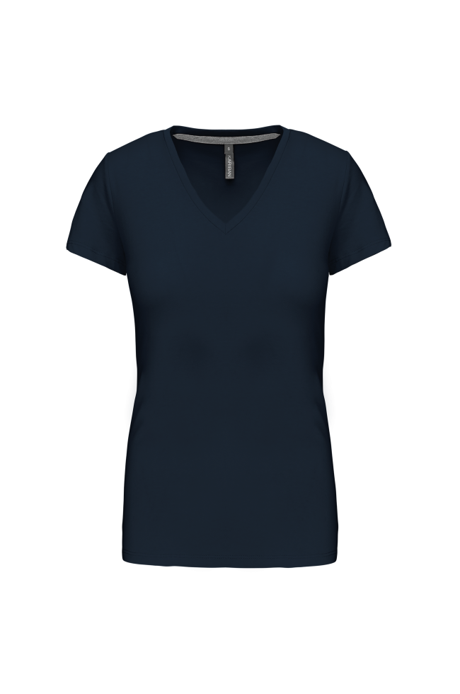 Tee-shirt col V navy