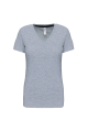 Tee-shirt col V gris