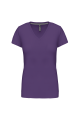 Tee-shirt col V violet