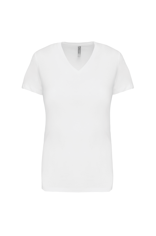 Tee-shirt col V blanc