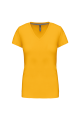 Tee-shirt col V jaune